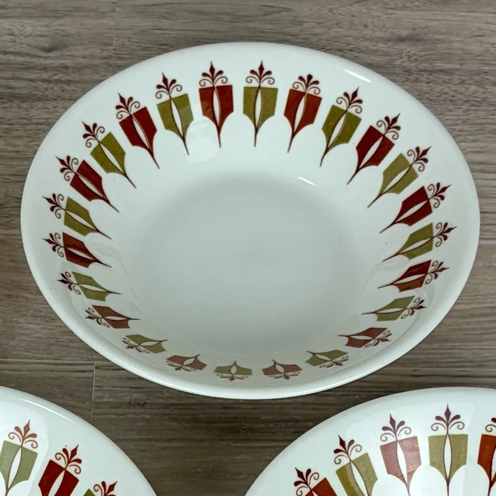 MCM Syracuse Syralite Bowls Set of 4 Captain's Table Dessert Berries 4.5